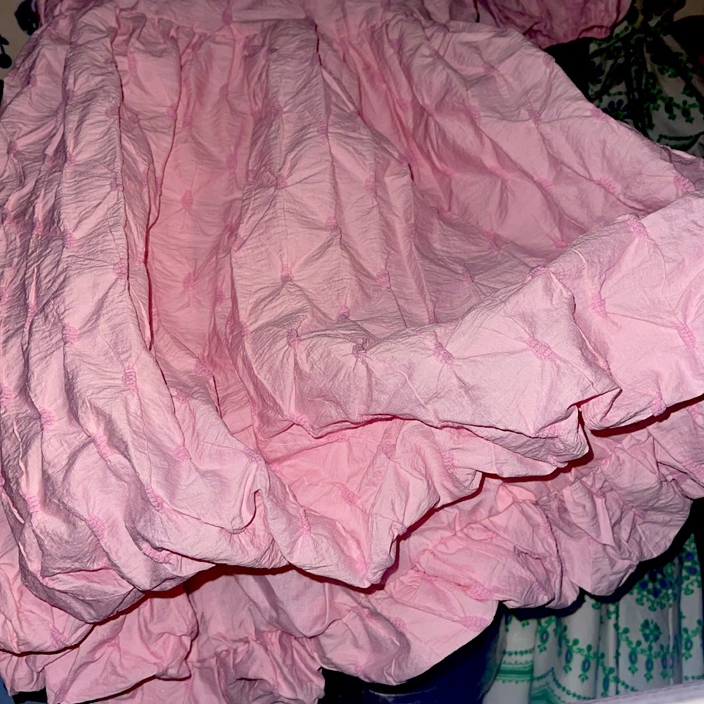 NWT English Factory Ballet Puff/Balloon Mini dress! Pink with texture! - Picture 5 of 9